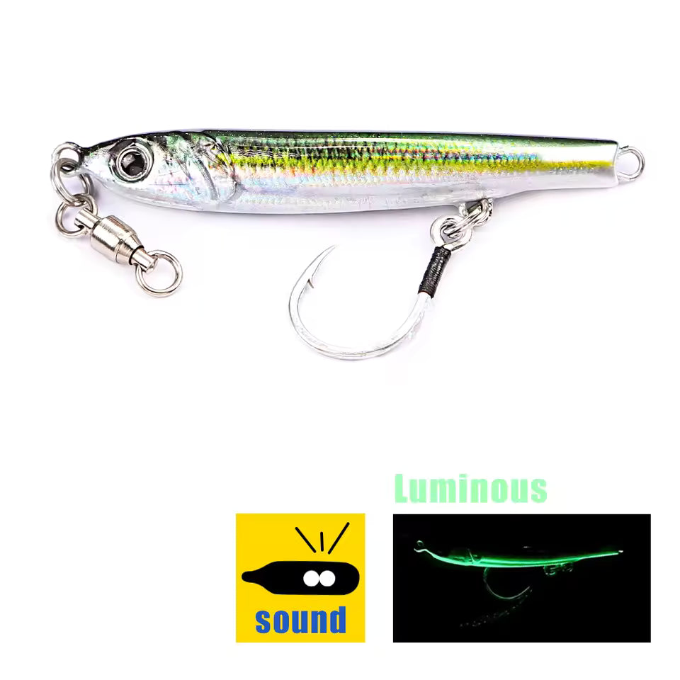 Fast Sinking Metal Jig 20 g / 40 g – S-formet sjøsluk for lange kast