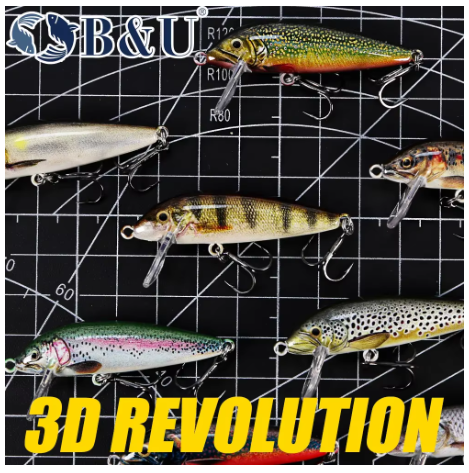 B&U Sinking Minnow – Profesjonell wobbler for abbor, ørret og gjedde
