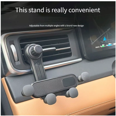 Sammenleggbar mobilholder for bil med 360 graders rotasjon og ventilfeste
