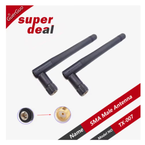2 stk. 2.4GHz 3dBi WiFi-antenner – Bedre signal for ruter og nettverk