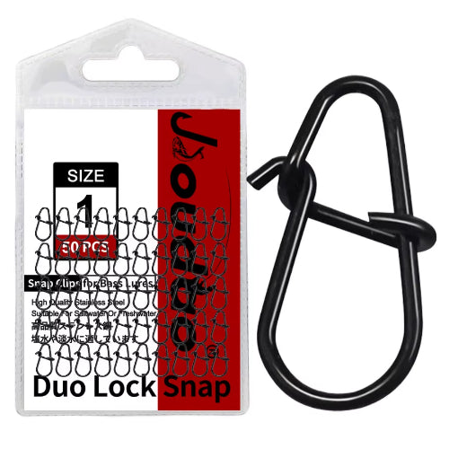 50 stk. Duo Lock Snaps – Sterke hurtigkoblinger for sluk og wobbler