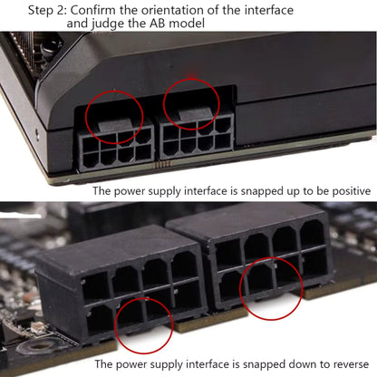 180-graders GPU-adapter for PCIe 8-pin – Ryddig kabelhåndtering