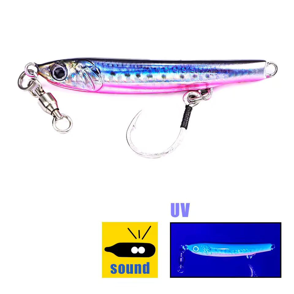 Fast Sinking Metal Jig 20 g / 40 g – S-formet sjøsluk for lange kast