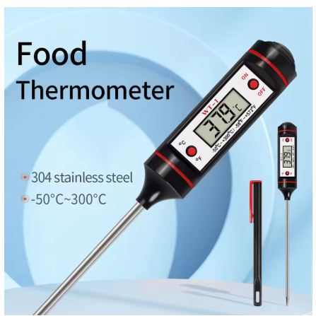 Digitalt mattermometer (-50°C til 300°C) – Presisjonsmåler for kjøtt, melk og BBQ