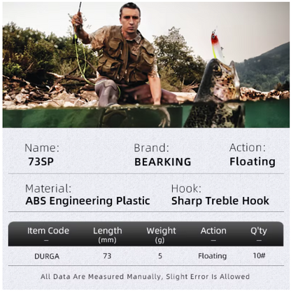 BEARKING New Model 73mm 5g – Profesjonell minnow med magnetisk kastesystem