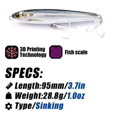 B&U Sinking Pencil – Profesjonell swimbait med avansert vektsystem
