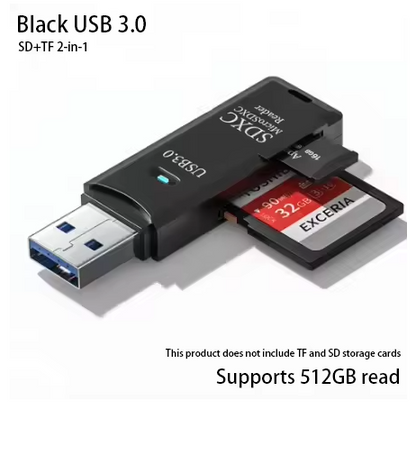 2-i-1 USB 3.0 Kortleser – Lynrask dataoverføring for Micro SD og TF-kort