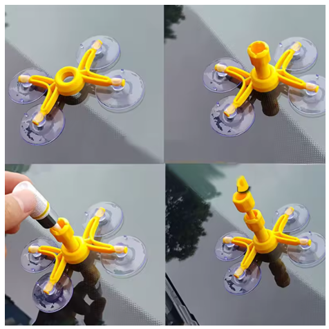 DIY reparasjonssett for frontrute med glassharpiks til steinsprut og små sprekker