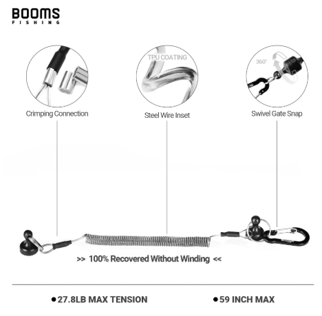 Booms Fishing Magnetic Net Release – magnetisk håvholder med sikkerhetsline