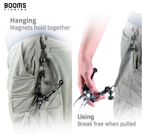 Booms Fishing Magnetic Net Release – magnetisk håvholder med sikkerhetsline