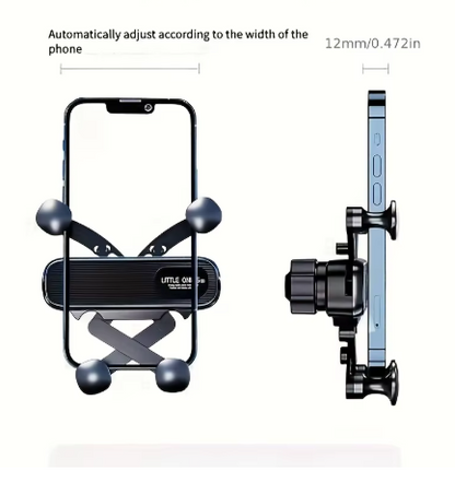 Sammenleggbar mobilholder for bil med 360 graders rotasjon og ventilfeste