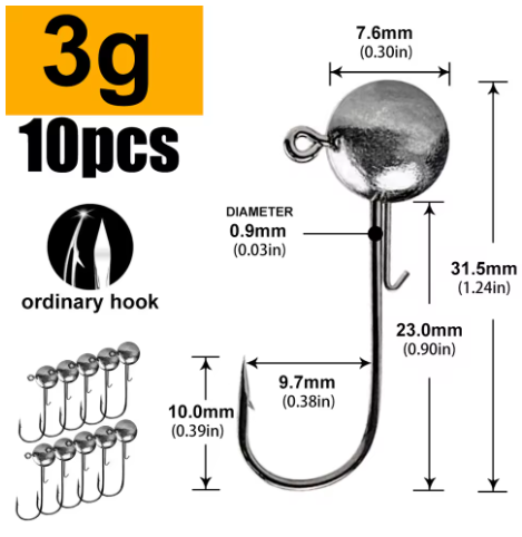 Lurestiker Jig Head – jigghode for myke agn