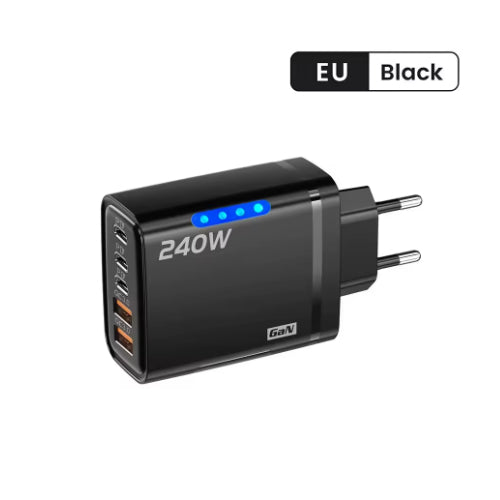 240W GaN 5-i-1 Hurtiglader – Kraftfull strømadapter for alle dine enheter